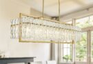 IKK Gold Crystal Rectangle Chandelier Review – Pros & Cons – IKK modern rectangle gold chandelier